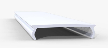 AL12-COV-ML-PVC-2020, Standardowa przesłona z PVC, kolor mleczny (standard PVC cover) MILK 2010mm