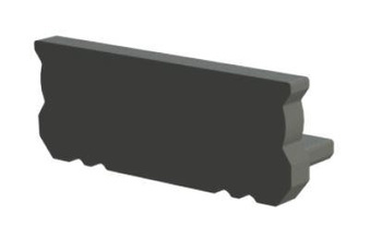 AL12-GLS1-AB-EC, czarna zaślepka GLS1 endcap black