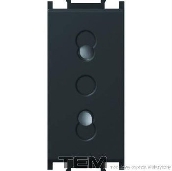 GNIAZDO EURO 1M CZARNY-MAT VM20SB