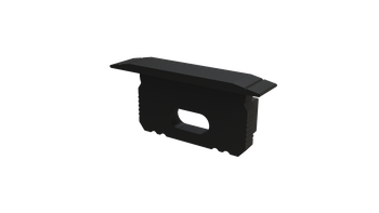 AL12-GLG2-AB-EC-O, czarna zaślepka z otworem GLG2 endcap black with hole