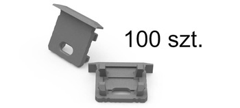 AL12-GLG3-AS-EC-SET50, komplet zaślepek szarych do 50 profili GLG3 endcap set for 50 silver profiles