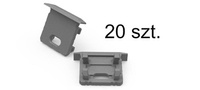 AL12-GLG3-AS-EC-SET10, komplet zaślepek szarych do 10 profili GLG3 endcap set for 10 silver profiles
