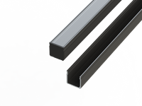 AL12-GLS3-AB-4150, Nawierzchniowy profil ALU anoda czarny 16x16mm 4150mm SURFACE anoda black