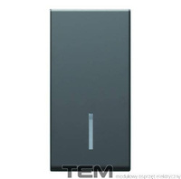 KLAWISZ 1M CZARNY-MAT PODŚWIETLANY TM11SBIN