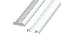 AL12-GLS4-LW-3000, Nawierzchniowy półokrągły profil ALU biały lakier 3030mm SURFACE white lacquer