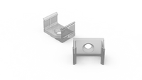 AL12-GLS1-TR-MB-SET10, komplet 10 uchwytów+wrętów przeźroczystych do profili GLS1 transparent clips+screw set (10pcs)