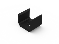 AL12-GLS2-AB-MB, Uchwyt czarny do profili GLS2 black clips